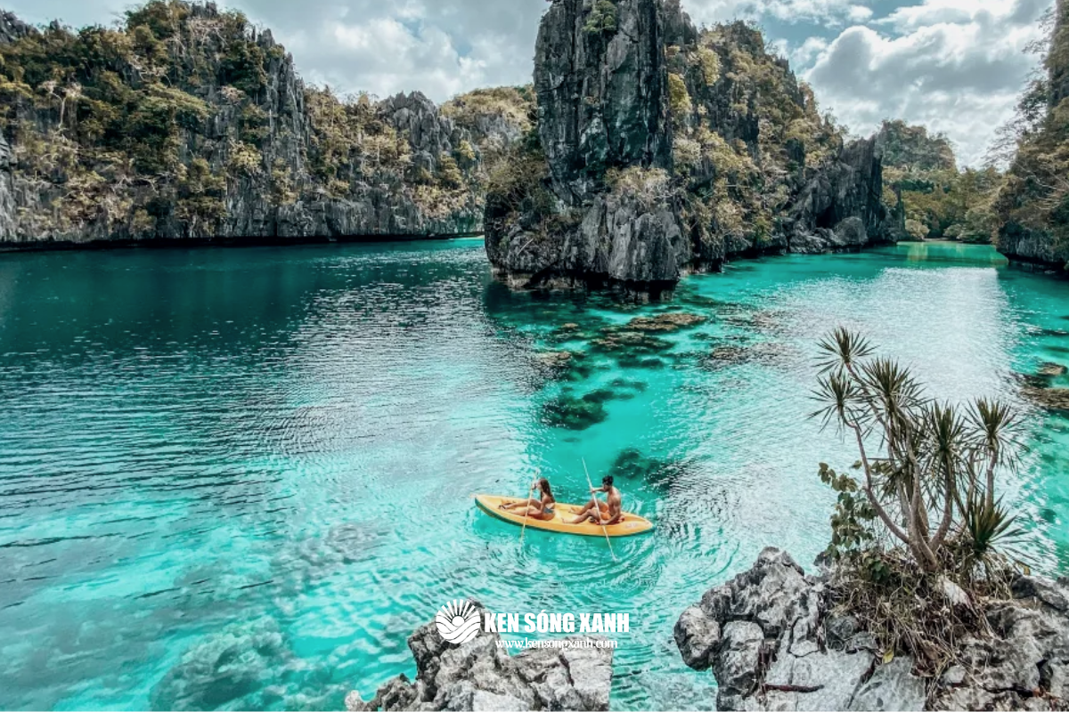 bãi biển đẹp ở Philippines El Nido Palawan 