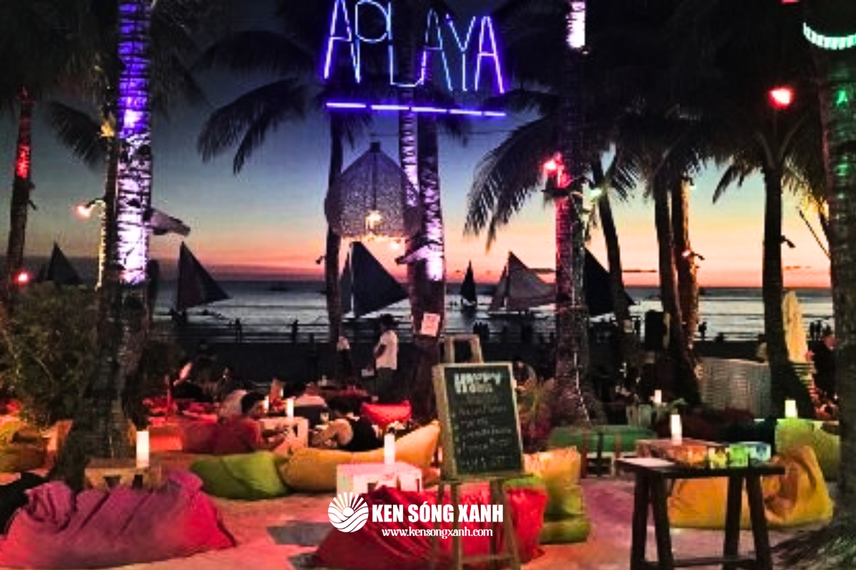 Quẩy xuyên màn đêm khi du lịch Boracay với 5 quán bar ven biển vui quên lối về

Không chỉ là thiên đường cho những ai đam mê các trò chơi cảm giác mạnh trên biển, Boracay còn thu hút khách du lịch Philippines bởi cuộc sống về đêm náo nhiệt và sống động hệt ban ngày!

Cùng theo chân Ken Sóng Xanh đến 5 quán bar ven biển để được bung xõa hết mình khi du lịch Boracay ngay nhé!

1. Boracay PubCrawl

Với tiêu chí "biến tất cả người xa lạ thành bạn bè", PubCrawl là một địa điểm vui chơi về đêm lý tưởng khi du lịch Boracay cho những ai đi du lịch một mình hoặc đi ghép tour. 

Chìm đắm trong những vũ điệu sôi động, và quẩy hết mình trong những game đồng đội là những gì bạn có thể dễ dàng tìm thấy ở PubCrawl.

Địa chỉ: Boracay BeachPub, Station 2, Balabag, Boracay Island, Malay, 5608 Aklan, Philippines
Giá từ 790 peso
Giờ mở cửa từ 7:30 PM - 12 AM

2. Paraw Beach Club

Một quán bar ngoài trời có không gian rộng đủ sức chứa đến 1000 khách trong một đêm. Bạn có thể thỏa thích nhún nhảy trên nền nhạc DJ max volume, hò hét mặc sự đời để quên hết muộn phiên lo âu, giải tỏa căng thẳng, áp lực mà không phải lo bất kỳ sự phàn nàn nào.

Địa chỉ: Boracay Hwy Central, White Beach Station 1, Malay, Aklan, Philippines
Giờ mở cửa: 9 AM - 3 AM

3. Epic Boracay

Nếu bạn muốn tìm một nơi để chill, nghỉ ngơi, thư giãn sau cả ngày vui chơi khi du lịch Boracay, Epic là một lựa chọn không chê vào đâu được.

Ở đây có cả những suất ăn lãng mạn dành riêng cho cặp đôi, vừa nhâm nhi ly cocktail vừa ngắm hoàng hôn tuyệt đẹp sẽ là trải nghiệm khó phai cho bạn và nửa kia tại Epic Boracay.

Địa chỉ: Beachfront, D'Mall of Boracay Boracay Island, Malay, 5608 Aklan, Philippines
Giờ mở cửa: 9 AM - 4 AM

4. Aplaya Beach Bar

Một lựa chọn nhẹ nhàng cho bạn để chill về đêm khi du lịch Boracay.

Aplaya là một nhà hàng chuyên phục vụ các món ăn Địa Trung Hải, nhưng vẫn có DJ đánh các loại nhạc phóng khoáng để khuấy động không khí, không làm du khách bị nhàm chán trong lúc ăn.

Địa chỉ: 380 Station 1 Boracay, Malay, 5608 Aklan, Philippines
Giờ mở cửa: 9 AM - 1 AM

5. OM Bar

Bạn sẽ không bao giờ cảm thấy nhàm chán, buồn tẻ về đêm khi du lịch Boracay vì đã có OM Bar. 

 m nhạc, đồ uống tuyệt vời cùng những buổi liveshow tại OM BAr sẽ luôn sẵn sàng phục vụ bạn bất kỳ lúc nào, từ 6 chiều đến tận 3 giờ sáng hôm sau.

Địa chỉ: Philippines, Aklan, Malay, Station 2, Balabag, Boracay Island

Tổng kết
Trên đây là thông tin về Du lịch Philippines được Ken Sóng Xanh tổng hợp. 

Nếu bạn đã sẵn sàng cùng Ken chơi hết mình, quẩy hết cỡ tại Boracay, hoặc có nhu cầu đặt Tour Du lịch Philippines và các dịch vụ tại Philippines hãy liên hệ với chúng tôi ngay qua FB Ken Sóng Xanh để được hỗ trợ nhé.

